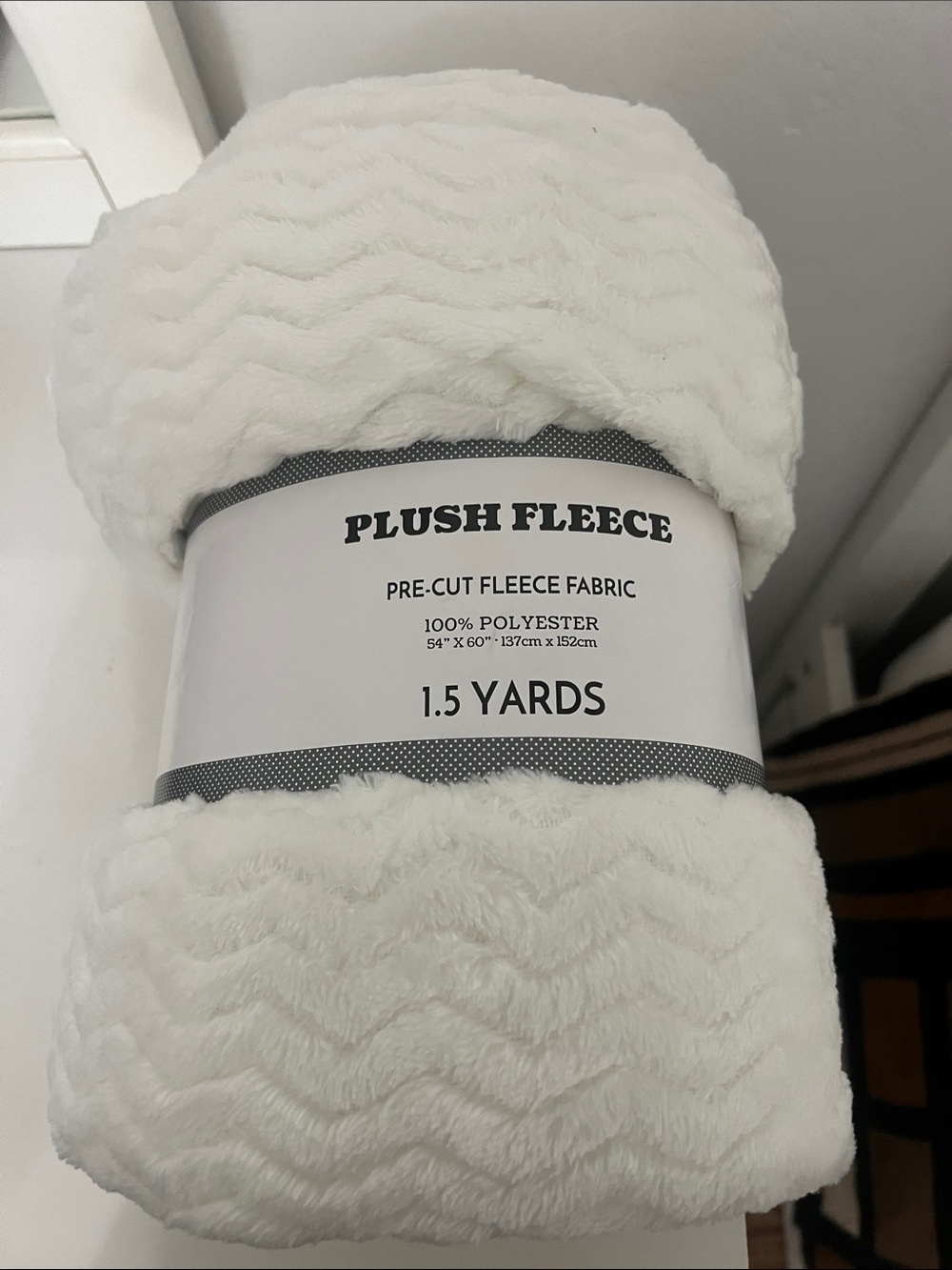 Pre-Cut Fabric Throw - White